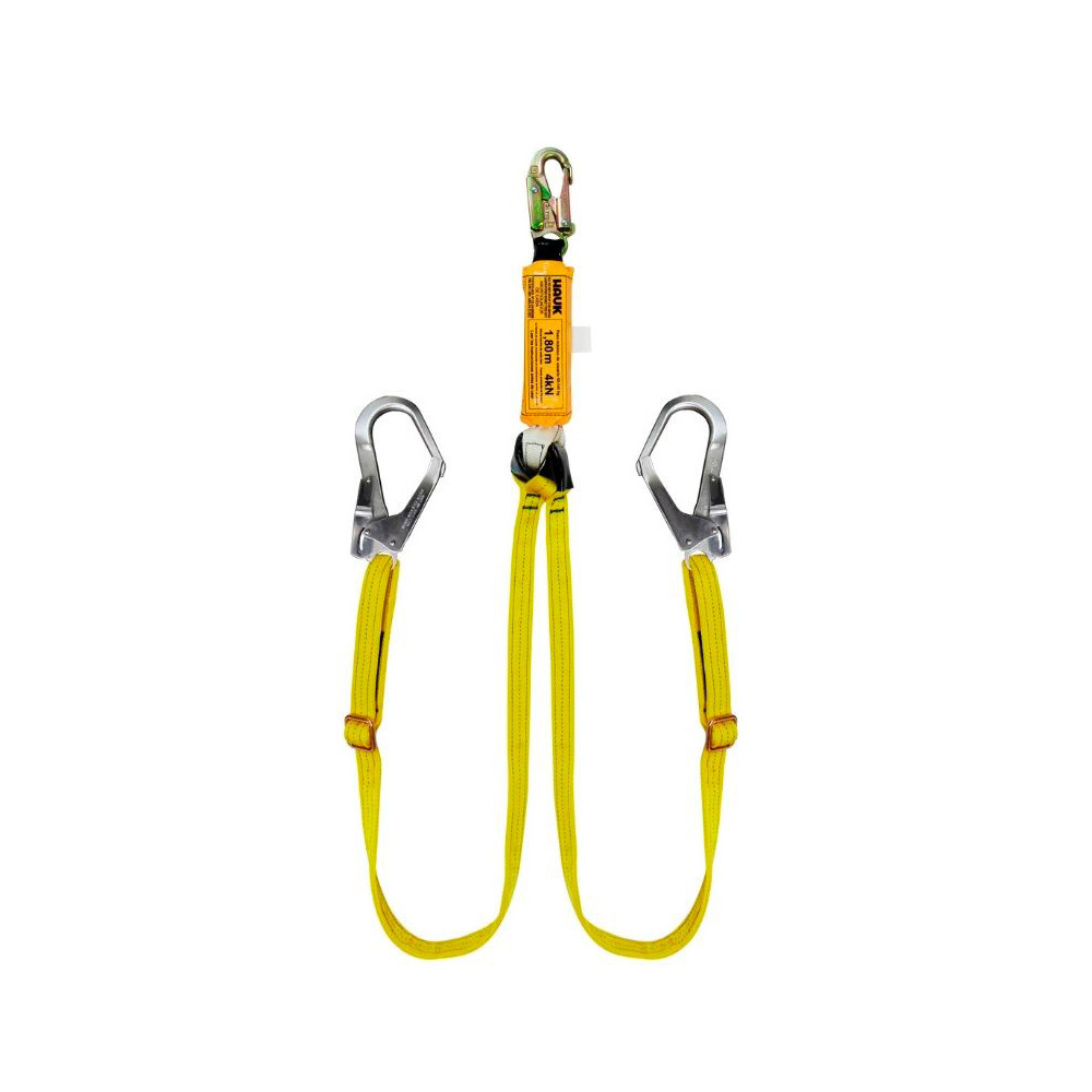 DN2GR Línea de vida/conexión regulable, doble, con amortiguador de caída factor 1