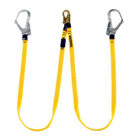 XN2G Línea de conexión doble, de cinta poliéster, un gancho de 3/4″ y dos ganchos de 2 1/4″