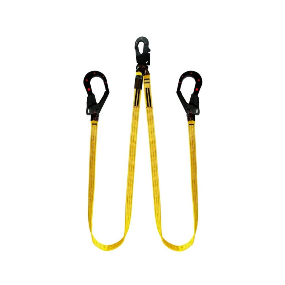 XN2GDDD Línea de vida doble de 1,80 m con un gancho 3/4″ y dos ganchos de 2 1/4″ dieléctricos