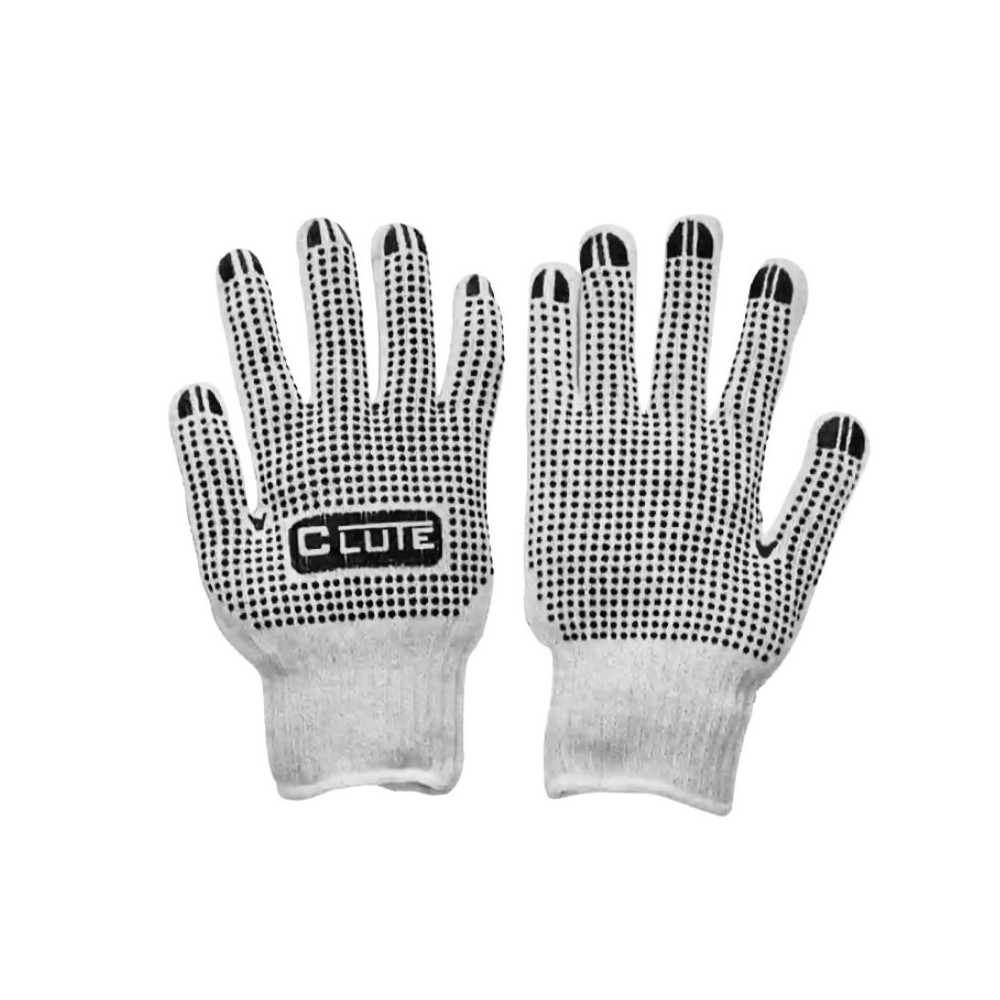 GUANTE DE HILO C/PTOS DE PVC PALMA Y DORSO CLUTE