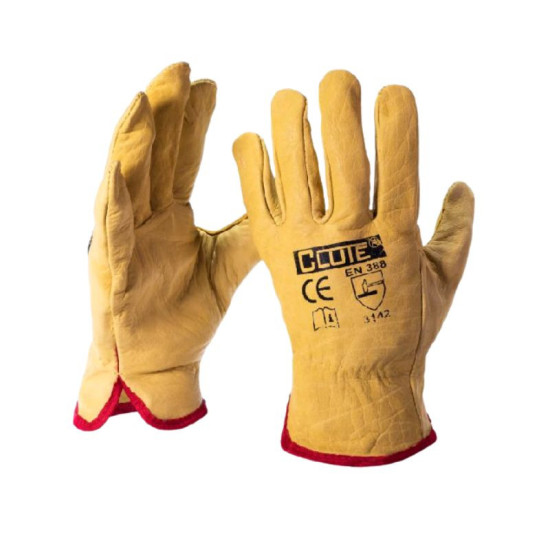 GUANTE CONDUCTOR CARNAZA MOSTAZA DE 10″