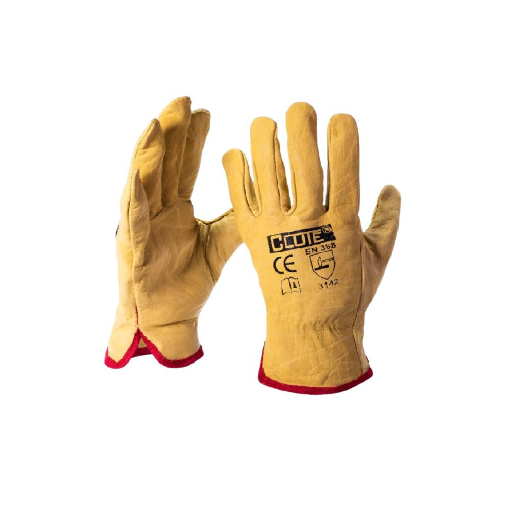 GUANTE CONDUCTOR CARNAZA MOSTAZA DE 10″