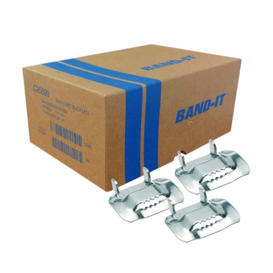 HEBILLA EAR-LOKT DE ACERO INOXIDABLE 201SS 3/4'' CAJA X 100 UND B-C256 BAND-IT