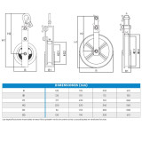 POLEA DE ALUMINIO VULCANIZADO P/TENDIDO