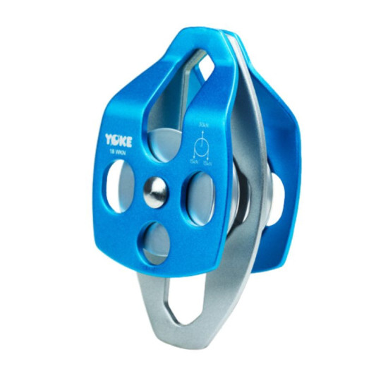 POLEA ALUMINIO DOBLE MOVIL P/SOGA HASTA 5/8'' N-5332 6750LBS (30KN) YOKE