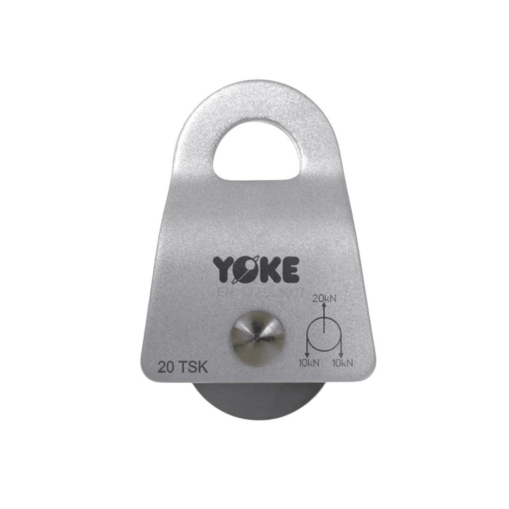 POLEA ALUMINIO SIMPLE MOVIL P/SOGA HASTA 1/2'' N-5322 4500LBS(20KN) YOKE