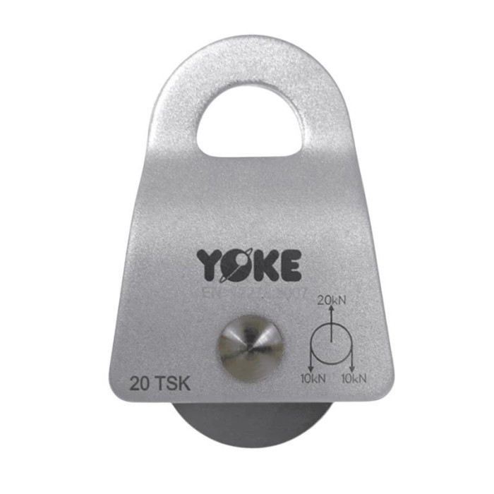 POLEA ALUMINIO SIMPLE MOVIL P/SOGA HASTA 1/2'' N-5322 4500LBS(20KN) YOKE