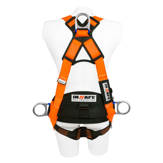IN 8004-1 Arnés en X de liniero, 4 argollas con soporte lumbar