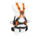 v  Arnés en X, 6 argollas para espacios confinados con soporte lumbar y asentadera