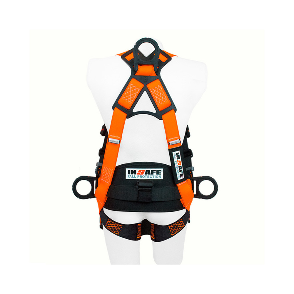 IN 8009-1MH Arnés en H, 4 argollas dieléctrico con soporte lumbar
