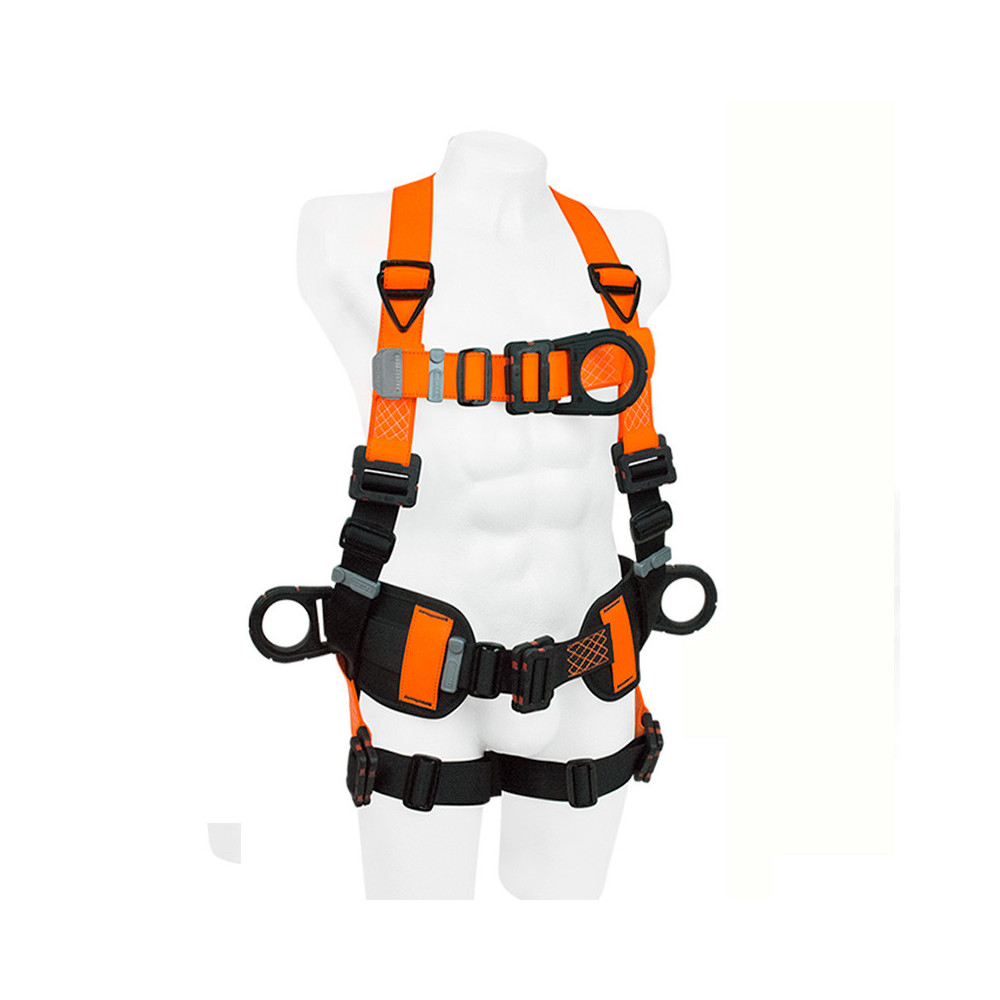 IN 8009-1MH Arnés en H, 4 argollas dieléctrico con soporte lumbar